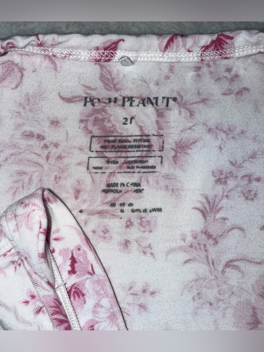 Posh Peanut Girls' Antoinette Convertible One-Piece in a white floral design, 2T - Picture 3 of 5